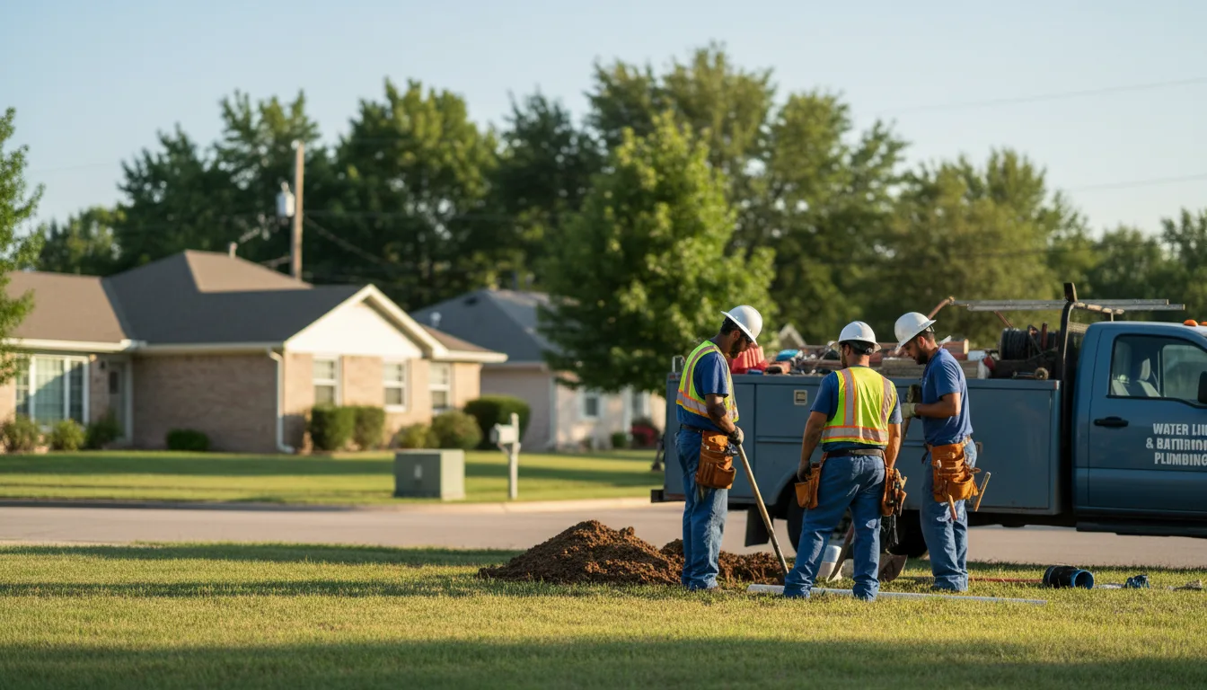 Residential water line and bathroom plumbing service in Onaga, KS